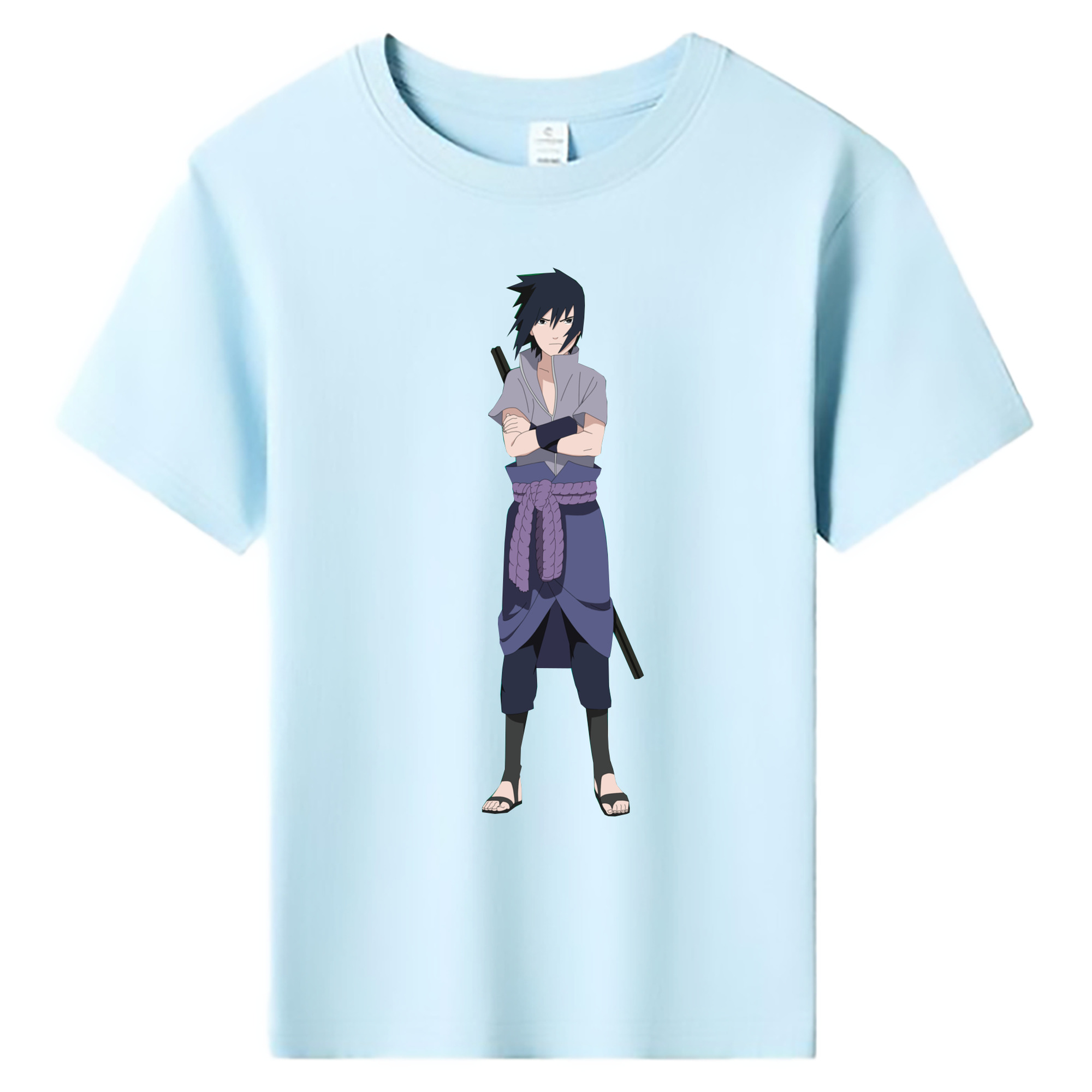 （画像用） NARUTO -ナルト- うちは サスケ Uchiha Sasuke 綿100％キッズTシャツ（フロントプリント）